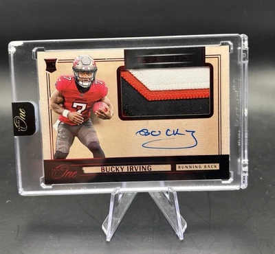 BUCKY IRVING 2024 PANINI ONE RPA ROOKIE PATCH AUTOGRAPH RED RC AUTO /75 Q4086 - Image 1 of 2