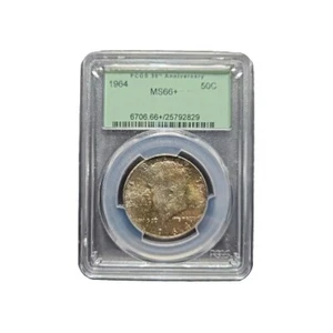 1964 Silber Kennedy Half Dollar PCGS MS66 + 30th Anniversary Label - Bild 1 von 2