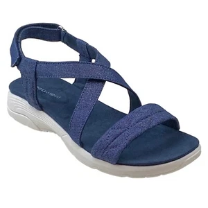 Easy Spirit Women's 8.5 Treasur7 Blue Strappy Sandals - Picture 1 of 13