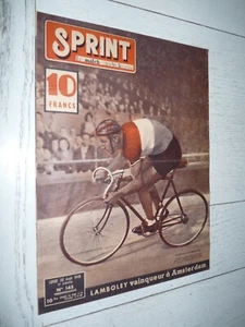 SPRINT #145 30-08 1948 CYCLISME VITESSE LAMBOLLEY VAN VLIET DUBUISSON FOOTBALL - Imagen 1 de 5