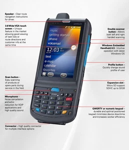Unitech PA692 Mobiler Handheld Computer Laserscanner getestet funktioniert - Bild 1 von 7