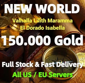 New World Gold Coins 150k / 150 000 Coins/ US East West / EU / Any servers - Picture 1 of 1