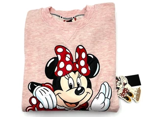 Disney Minnie Mouse Kids Unisex Pink Sweatshirt Crewneck Pullover Size Large NWT - Picture 1 of 9