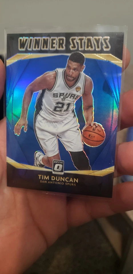 Tim Duncan 2020-21 Optic Winner Stays #15 Blue Prizm /85 - SA Spurs - Image 1 of 4