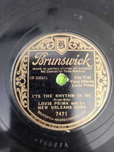 Louis Prima New Orleans Gang Brunswick 7471 Worry Blues/It's Rhythm In Me 78rpm  - Picture 1 of 7