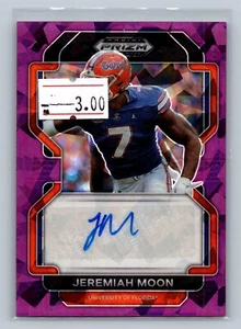 JEREMIAH MOON 2022 PRIZM DRAFT RC PURPLE ICE AUTOGRAPH SP 16/99 STEELERS - Picture 1 of 2
