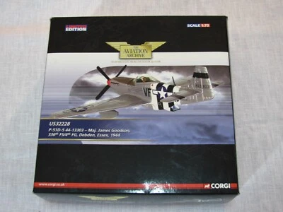 Corgi Aviation Archive 1:72 Ltd Ed P-51D-5 44-13303 Maj James Goodson,COA Card r - Image 1 of 4