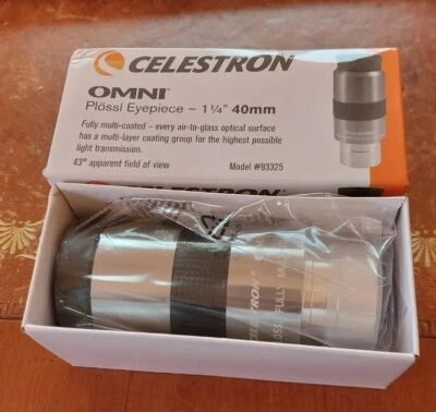Celestron Omni Plossl 40mm Telescope Eyepiece Lens 93325 - 1.25" inch - UK Stock - Image 1 of 4