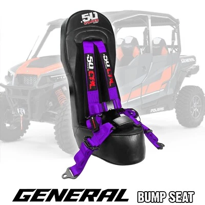 Asiento trasero Polaris General de 4 asientos y arnés púrpura de 4 puntos hebilla estilo coche Foto 1 de 4