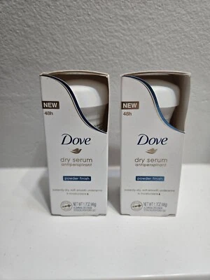 NEW, Dove 48h Dry Serum Powder Finish Antiperspirant 1.7 oz pack of 2 - Image 1 of 2