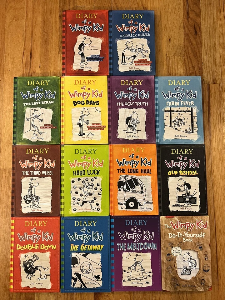 Lot of 14: Diary of a Wimpy Kid by Jeff Kinney — Hardcover Books - 1-13 + Do-It - Image 1 of 4