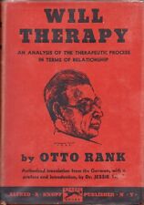 Will Therapy by Otto Rank (Alfred A. Knopf, 1936, Hardcover)