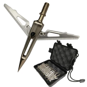 12PCS Hunting Killzone Broadheads 100 GRAIN Sharp Blade 2" Cut Archery Tips - Picture 1 of 20
