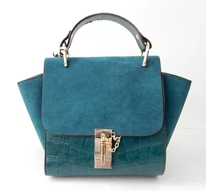 Totalmente Nuevos Bolsas Bandolera/Bolso de Hombro Verde Pavo Cuero Sintético para Mujer - Imagen 1 de 12