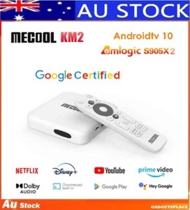 ✅AU Mecool Box KM2 Android TV ATV Certified Netflix Chromecast Disney+ Youtube - Picture 1 of 12