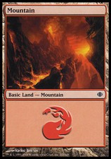MTG-1x-Light Play, English-Mountain (243) - Foil-Shards of Alara
