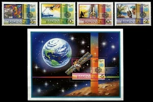 Dominica 1983 - Mi-Nr. 814-817 & Block 82 ** - Estampillada sin montar o nunca montada - Comunicación - Imagen 1 de 1