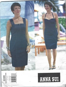 Vogue Designer Sewing Pattern 2296, Anna Sui DRESSES, Size 8-12 Cut Partly - Picture 1 of 3