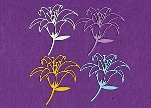 Tarjetas de álbum de recortes EASTER LILY # 2 troquelados - Imagen 1 de 1