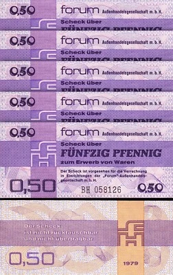 Germany DDR 50 Pfennig 1979, UNC-, 5 Pcs LOT, P-Fx1 - Image 1 of 4