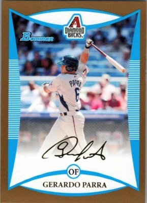 2008 Bowman Draft Prospects Gold #BDPP103 Gerardo Parra FG Arizona Diamondbacks - Image 1 of 2