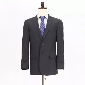 Jos. A. Bank 42L Gray Sport Coat Blazer Jacket Solid 2B Wool - Picture 1 of 11