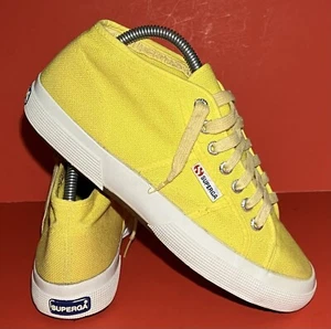 Superga 2750 Mid-Top Classic Electric Yellow Canvas Women’s US 9 *Excellent* - Picture 1 of 19