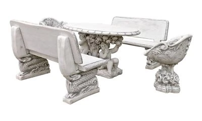 1xSteintisch 2xSteinbank 2xSteinsessel Gartenmöbel Terrassenmöbel Steinmöbel  - Bild 1 von 4