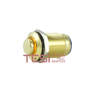 Tesi POCO 12MM LED Momentary Push Button Guitar Kill Switch Gold/Yellow - Picture 1 of 5