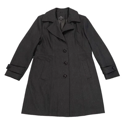 Gabardina Collection by Gallery gris carbón mezcla lana para mujer XL chaquetón Foto 1 de 4