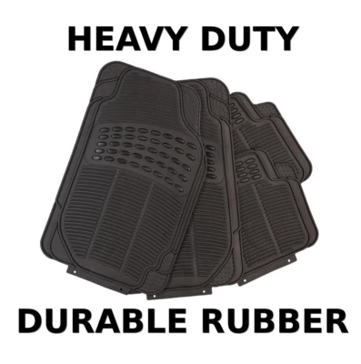 FOR MERCEDES BENZ B CLASS - HEAVY DUTY UNIVERSAL RUBBER CAR MATS 4 PIECE - Image 1 of 4
