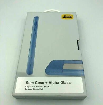 Genuine OtterBox Slim Case for Apple iPhone X / Xs + Alpha Glass Bundle - Blue - Image 1 of 4