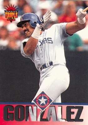 1994 Donruss Triple Play - Juan González #194- Rangers - Image 1 of 2