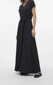 Vero Moda VMALVA V-Neck Maxi Dress, Black, Size XS/UK6 *Always Trendy * Free P&P - Picture 1 of 15