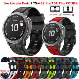Band Strap Quick Release Silicone For Garmin Fenix 7/7X 6/6X Pro 5/5X 3HR Watch - Bild 1 von 28