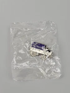 Telus Brian Laboucane 2001 CS White/Purple Stagecoach Metal Enamel Lapel Pin New - Picture 1 of 4