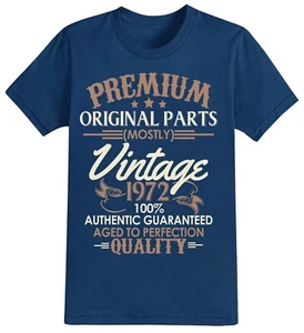 Mens 50th Birthday T-Shirt Mostly Vintage 1973 2023 Men's 50 Years Gift Idea - Picture 1 of 12