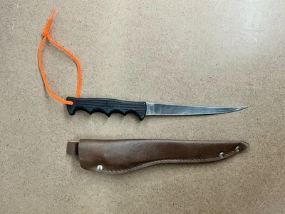 Cuchillo de filete de acero inoxidable Imperial Ireland con funda excelente hoja de 6" Foto 1 de 2