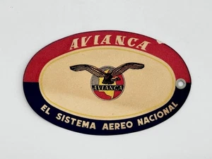 VINTAGE AVIANCA GEPÄCK GEPÄCKANHÄNGER ADRESSETIKETT - Bild 1 von 5