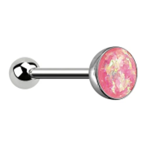 Piercing Alla Lingua Argento Barbell Piercing per Lingua Opale Brillantini - Immagine 1 di 1