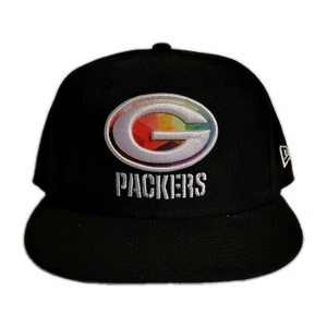 Gorra ajustada Green Bay Packers New Era NFL Crucial Catch 7 3/8 Tie Dye negra nueva sin etiquetas - Imagen 1 de 7