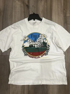 Field of Dreams Baseball Movie Vintage Graphic Tee White Sz XL Kevin Costner - Picture 1 of 2