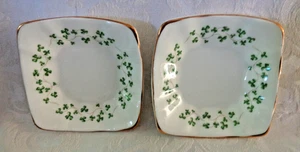 Vintage Royal Tara grün Kleeblatt Schmuck Schale 3 3/4" Breite Irland - Bild 1 von 8