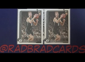 Lote de 2 tarjetas de novato NBA Baloncesto Brooklyn Nets 25-26 Topps Danny Wolf COMO NUEVO - Imagen 1 de 1