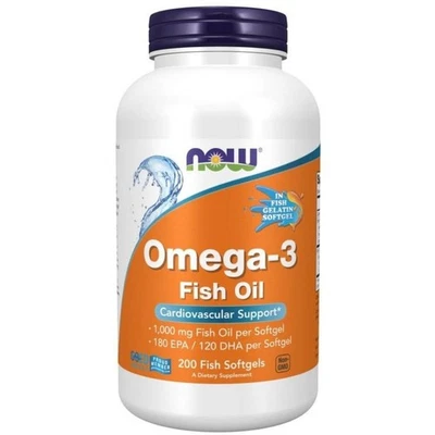 Now Foods Omega-3 Fischöl - 200 Kapseln