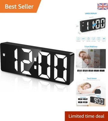 Modern Bedside Alarm Clock - 6.5" Display, 5 Brightness Levels & Snooze Function - Image 1 of 4