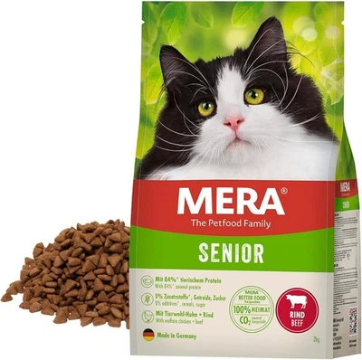 mera Cats Senior Rind, Trockenfutter für Sensible Katzen, 2 kg - Bild 1 von 4