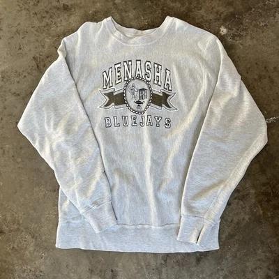 Sudadera De Colección Menasha Blue Jays Cuello Redondo XL Tejido Envejecido Grunge De Colección T Foto 1 de 4
