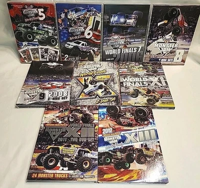 Monster Jam World Finals Lot (2004-2012 DVDs) Truck Racing Freestyle FINALS 5-13 - Image 1 of 4