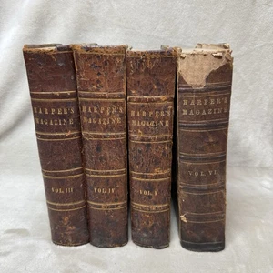 Harper's New Monthly Magazine: June 1851 - 1852 Volume 3-6 (lot Of 4 Books) - Picture 1 of 12